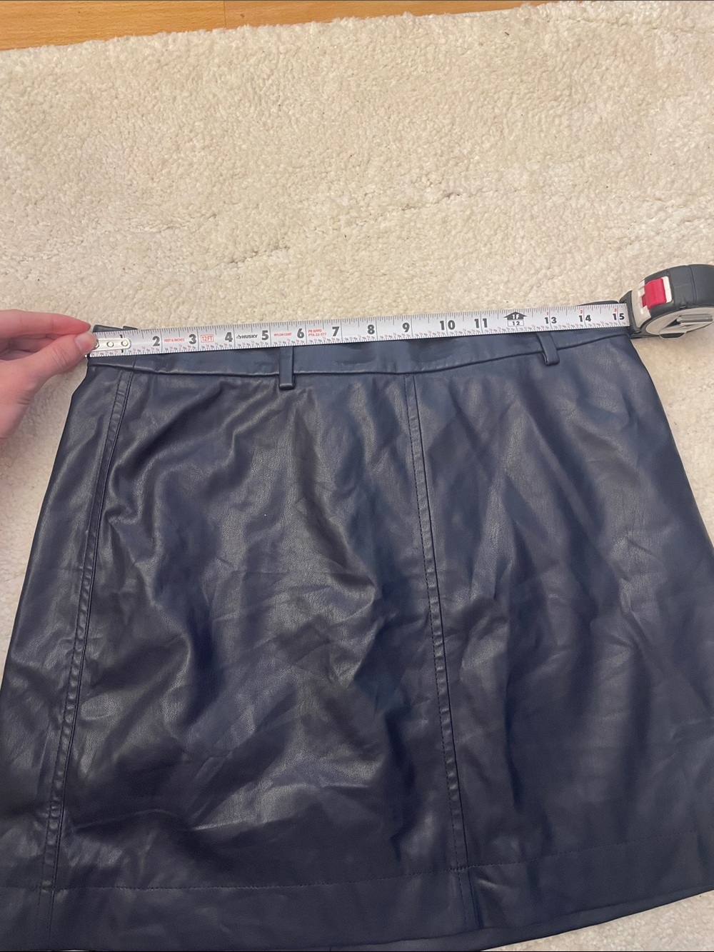 J. Crew Navy blue Faux Leather Mini Skirt - Women - Picture 4 of 5